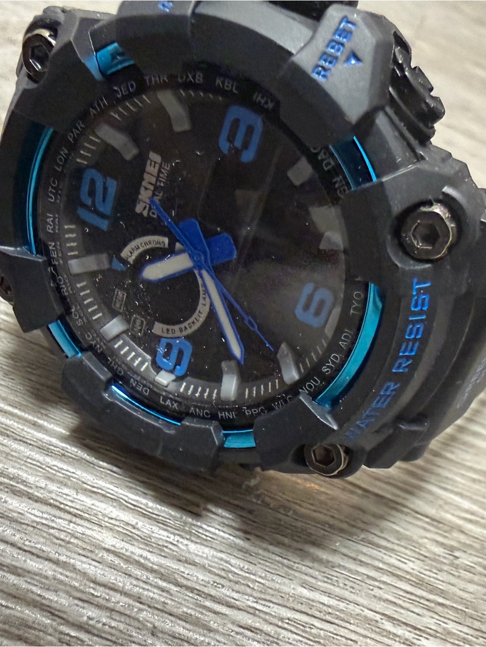 Blue Accented Black Sport Watch